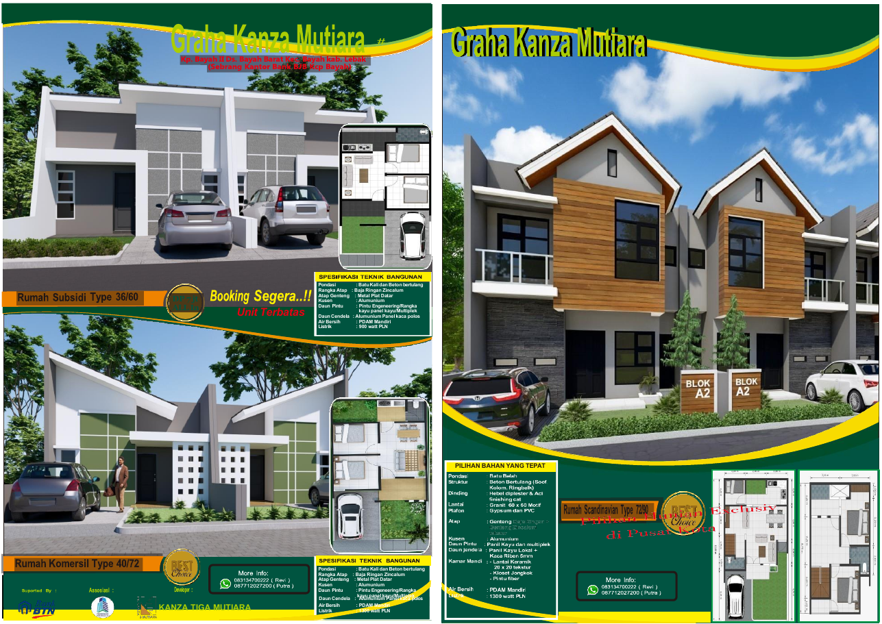 Ilustrasi tipe rumah Graha Kanza Mutiara